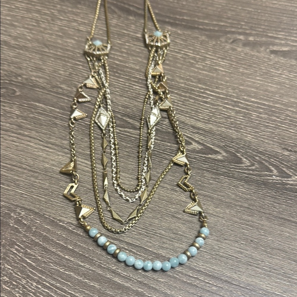 Chloe + Isabel Gold and Blue Layered Necklace
